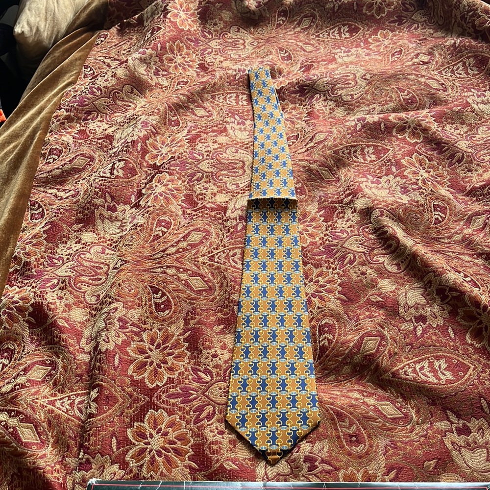 Vintage the scotch house equestrian silk necktie